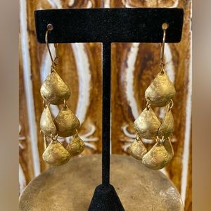 Artisan Made Hand Hammered Brass Earrings